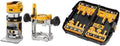 DEWALT - Affleureuse Défonceuse sans balais XR 18V - Plongée 55mm & Coffret 12 Fraises de Défonceuse – gris/noir