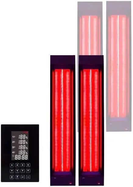 B-Ware Lot de 2 radiateurs infrarouges InfraROTmed 500 W + 2 x 750 W + commande pour chauffage profond – 500 W / 750 W