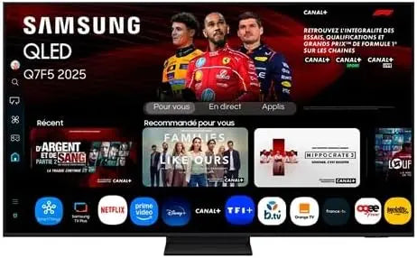 Samsung QLED Q7F5 4K téléviseur connecté 75 Pouces avec Vision AI – noir