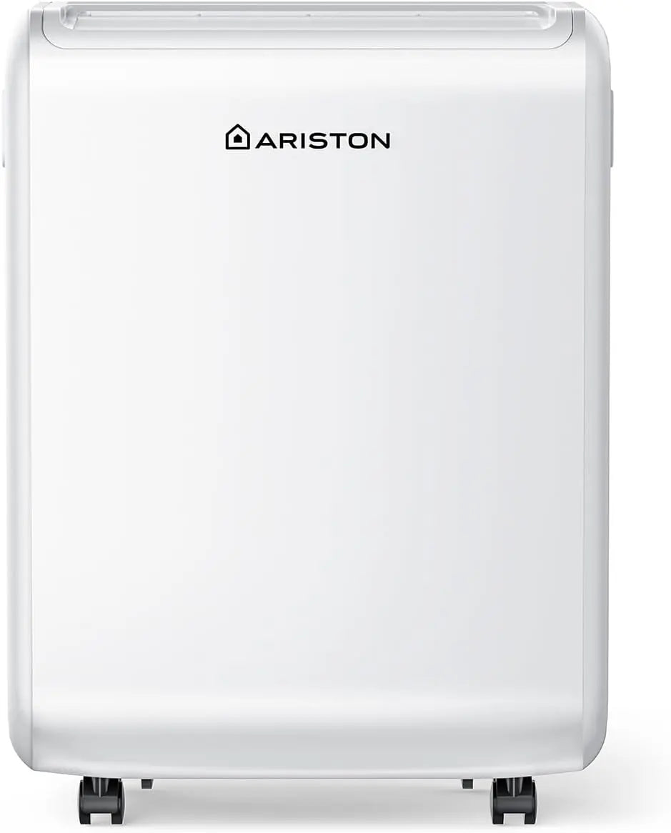 ARISTON DEOS EVO 12 - Déshumidificateur 2EN1 - Elimine l'humidité jusqu'à 12L/jour - Réservoir 1,89L – 0,38 kW, 0,38 kWh, gris