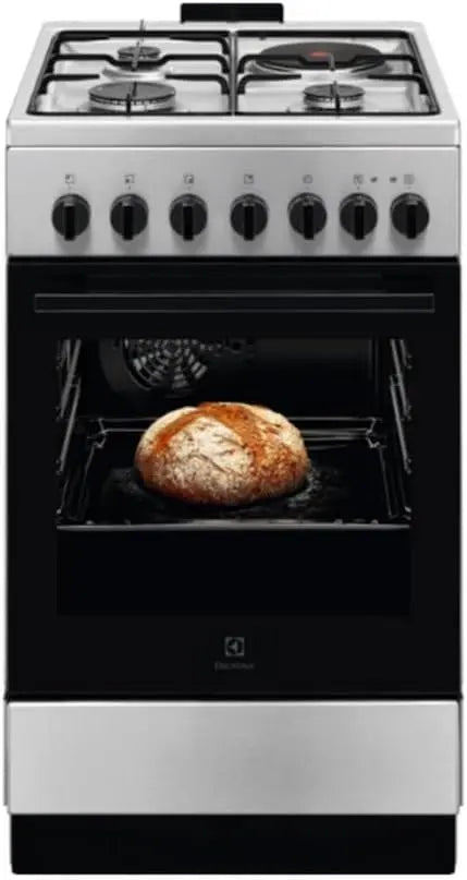 Cuisinière Mixte 57l 4 Feux Inox - LKM520011X – 3000 Watts / 3345,6 Watts, argenté