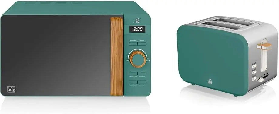 Swan Nordic Micro-ondes numérique 20 L four à micro-ondes – 800 W, vert