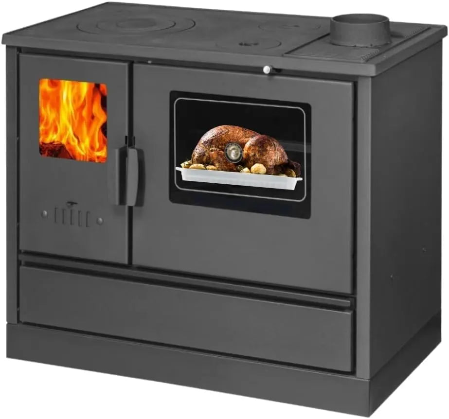Cuisinière à Bois BALKAN ENERGY modèle 4020 – 7,9 kW, gris