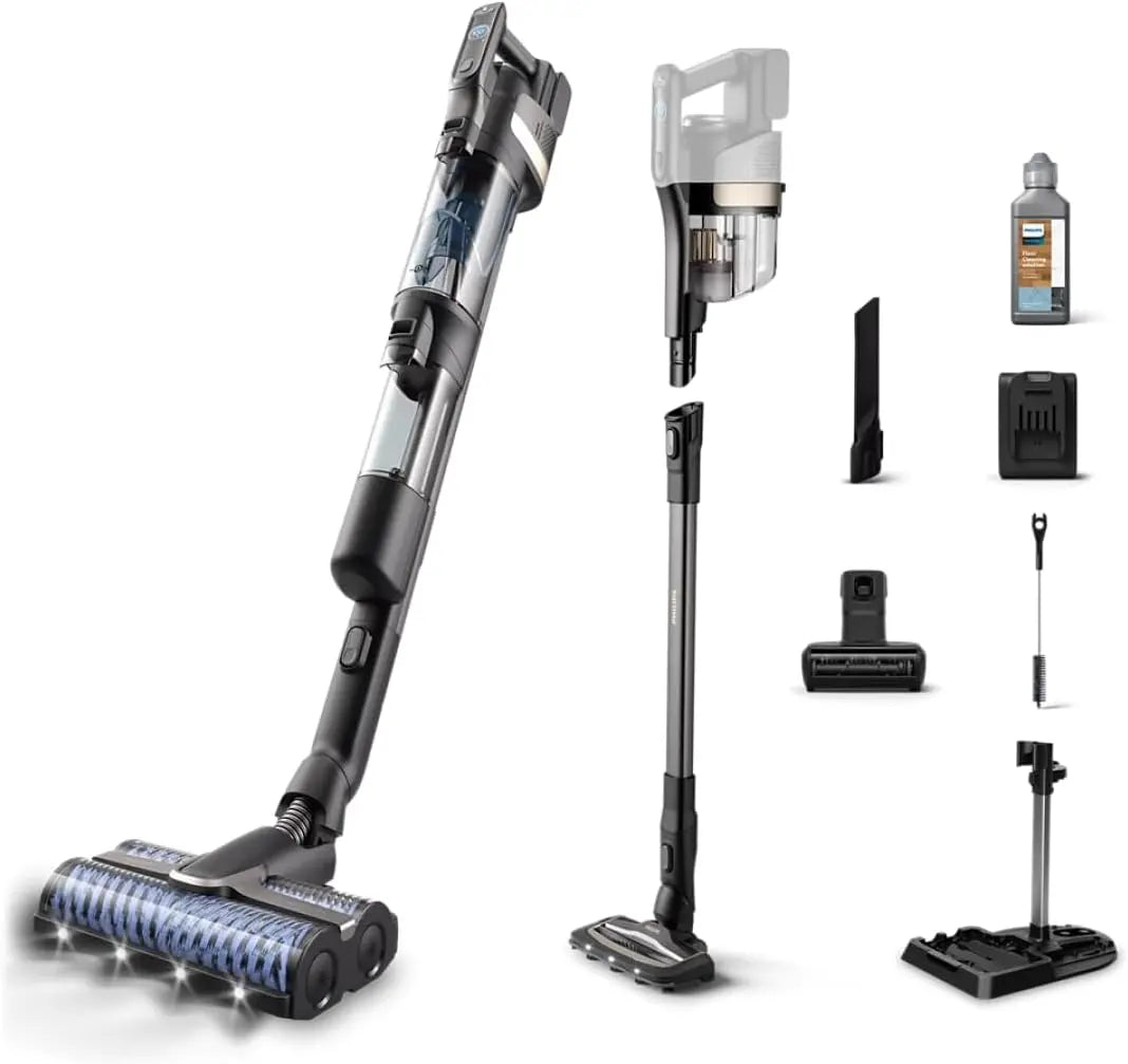 PHILIPS Aspirateur Laveur AquaTrio 9000,3-en-1 – gris/noir