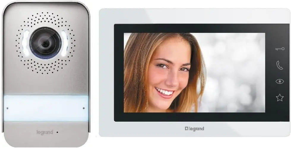 LEGRAND Easykit Essential 367915 Kit d'interphone vidéo avec connecteur 2 fils – gris/orange/noir
