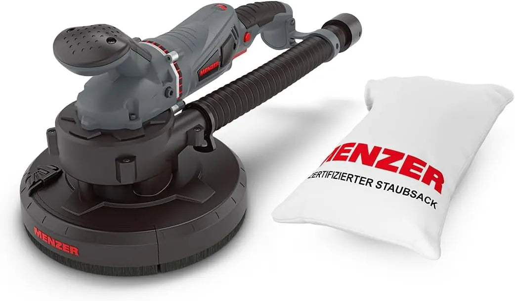 MENZER Ponceuse à Plâtre TBS 225 AV + Disques Abrasifs Inclus – gris/noir
