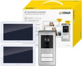 Vimar K42936 Kit portier-vidéo en saillie Contenant: 2 portiers-vidéo à écran Tactile LCD 7' Mains Libres – 32 Go, noir