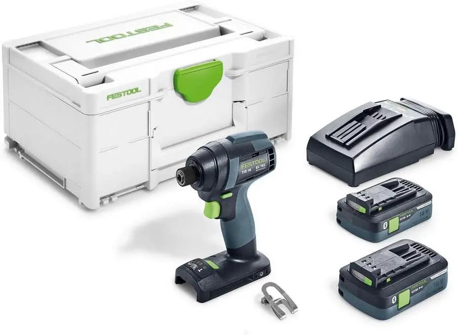 Festool Visseuse à Chocs sans Fil TID 18 HPC 4,0 I-Plus 18 V – 4,0 Ah, 180 Nm, gris