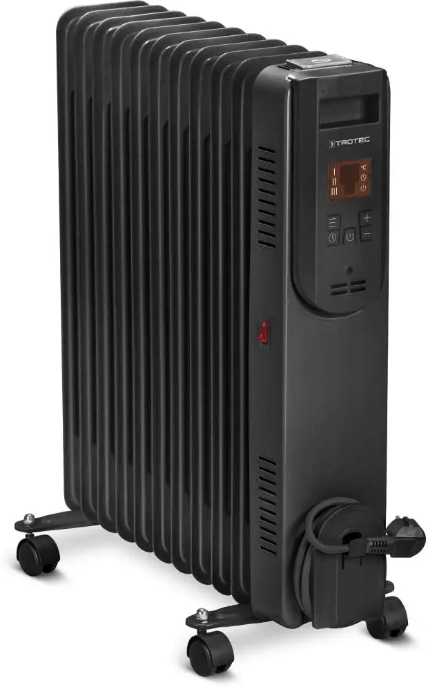 TROTEC Radiateur à bain d'huile TRH 25 E 2500 W – noir/gris
