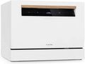 Klarstein Lagoona Mini lave-vaisselle pose libre – 1380 W, 6,5 L, 6 couverts, noir/blanc