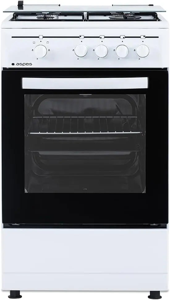 Aspes Cuisinière gaz butane – AKG4501, blanc