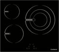 Corberó CCVG35BF Plaque vitrocéramique 59 x 52 x 6 cm 3 zones de cuisson Extra large 28 cm 5700 W – noir