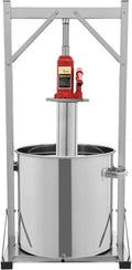 Presse-fruits 36 l 3T - Puissance de pressage : 150 kg - En acier inoxydable - Hydraulique – 43,5 x 36,5 x 88,5 cm, argenté