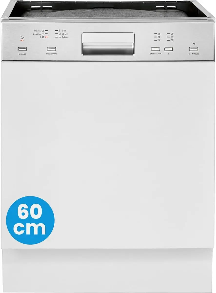 Bomann Lave-Vaisselle Intégrable 60 cm GSPE 7423 TI – 14 couverts, gris/bleu