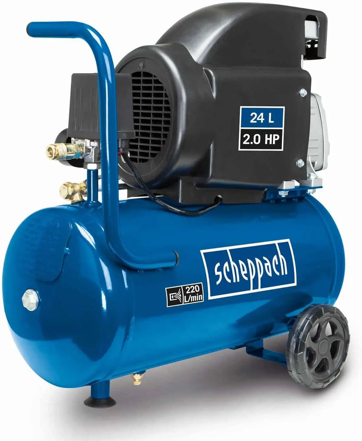 Scheppach Compresseur HC26 – 1500 W, 24 L, 220 L/min, bleu/gris