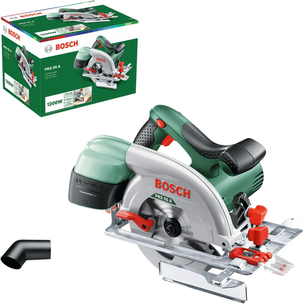Bosch Scie circulaire PKS 55 A – gris/vert
