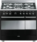 Piano de cuisson Smeg SCB92MN8 - Noir Brillant - Classe énergétique A / Plaque Gaz / Four Electrique – 3,5 Kw