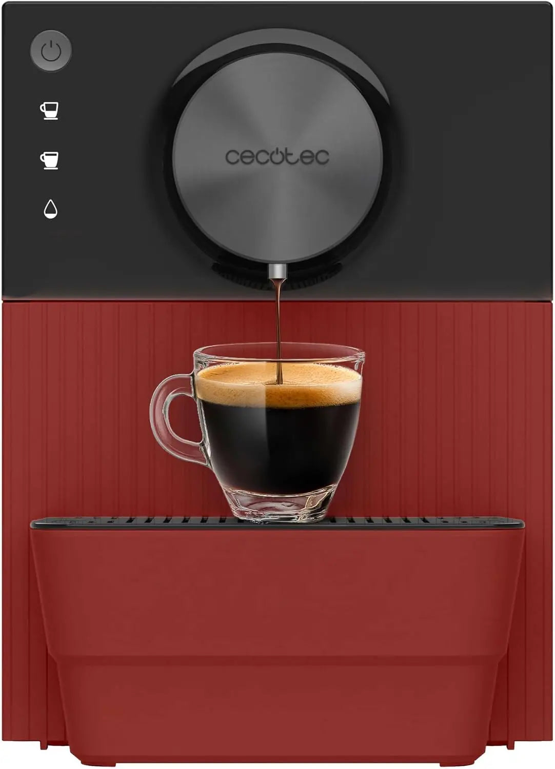 Cecotec Machine à Café Superautomatique Compacte Cremmaet Cube Rouge. 1350W