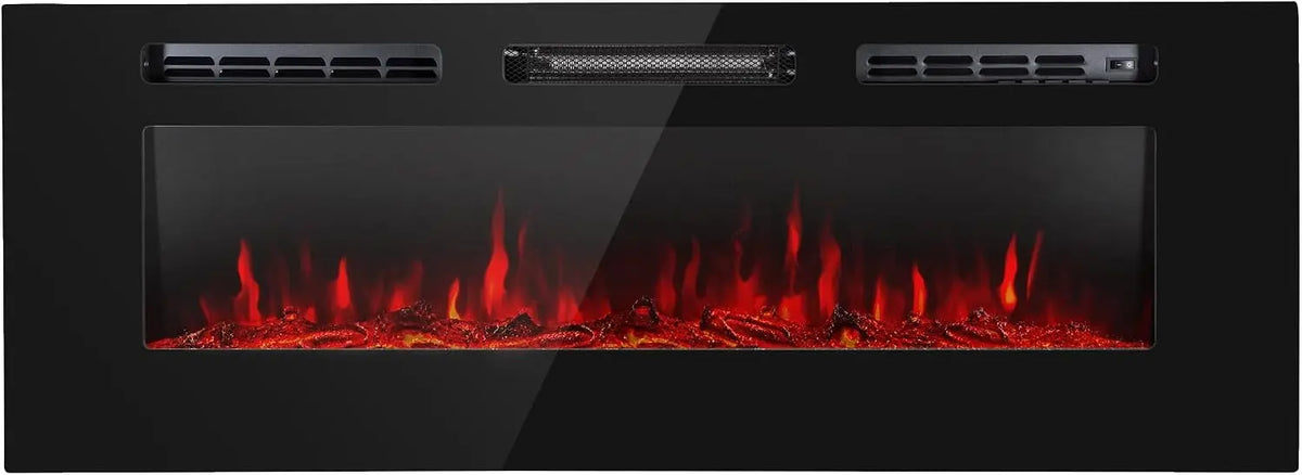 Klarstein Cheminée Electrique Encastrable appareil de chauffage – 1800 W, noir
