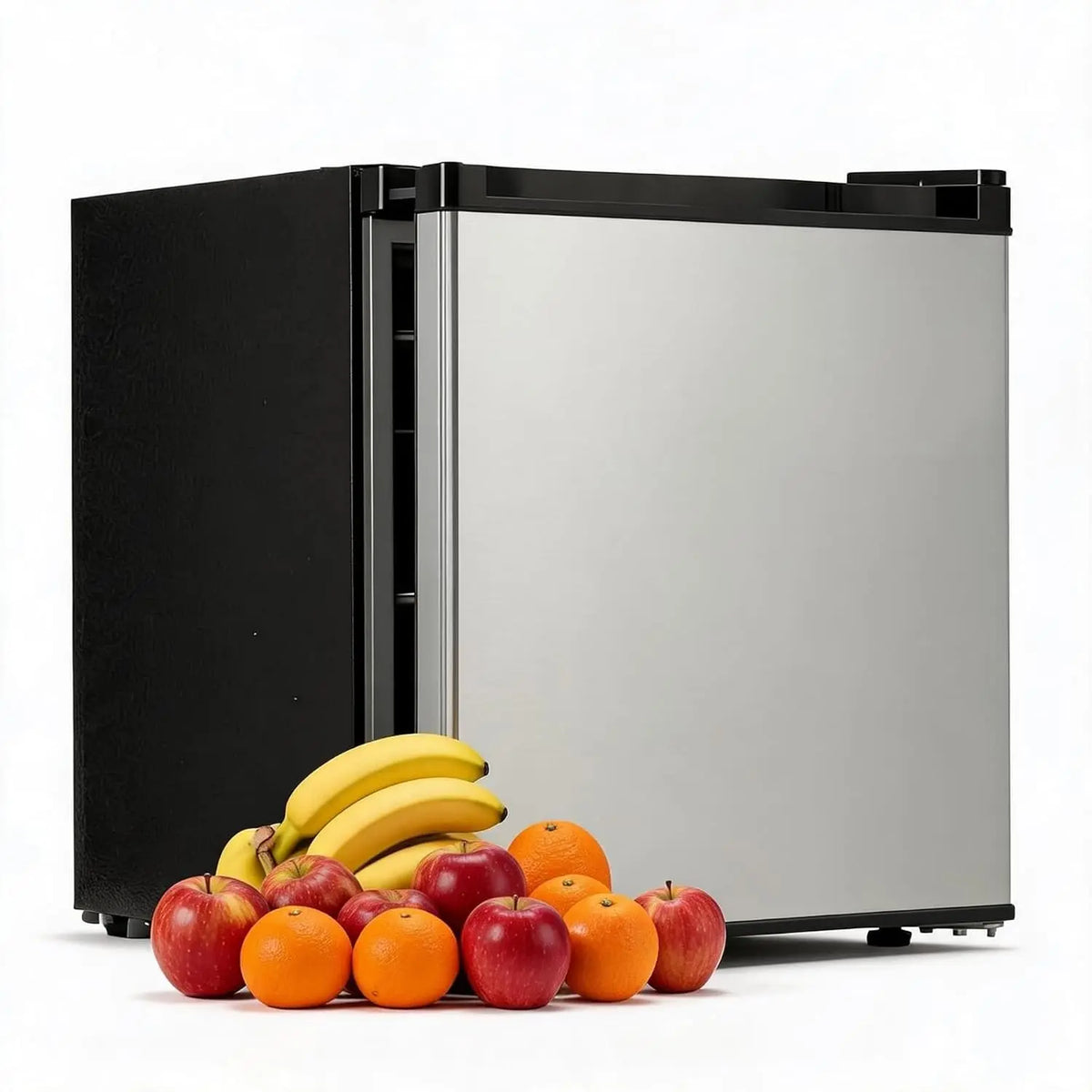 Garvee 45L Mini-Réfrigérateur Avec Congélateur – 0,66 kWh, 44 × 43 × 48 cm, gris/noir