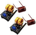 DEVMO Lot de 2 mini appareils de chauffage à induction basse tension ZVS Tension du produit 5 V-12 V – 120 W / 30 W, gris/noir/orange
