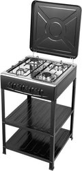 Cuisinière – à Gaz 4 Foyers Pour Extérieur 4 Brûleurs Noir