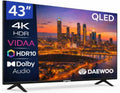 Daewoo 43VB56QV téléviseur connecté 43 Pouces QLED 4K UHD – HDR10, noir