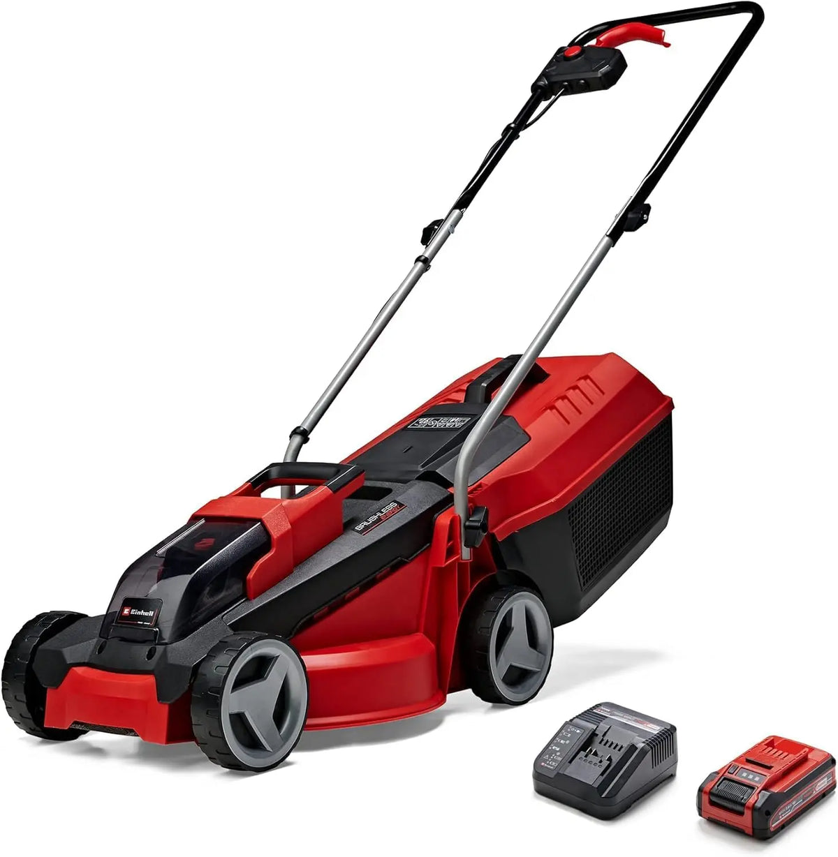 Einhell Tondeuse à Gazon sans Fil GE-CM 18/30 Li Kit 1x3,0 Ah – gris/noir/rouge