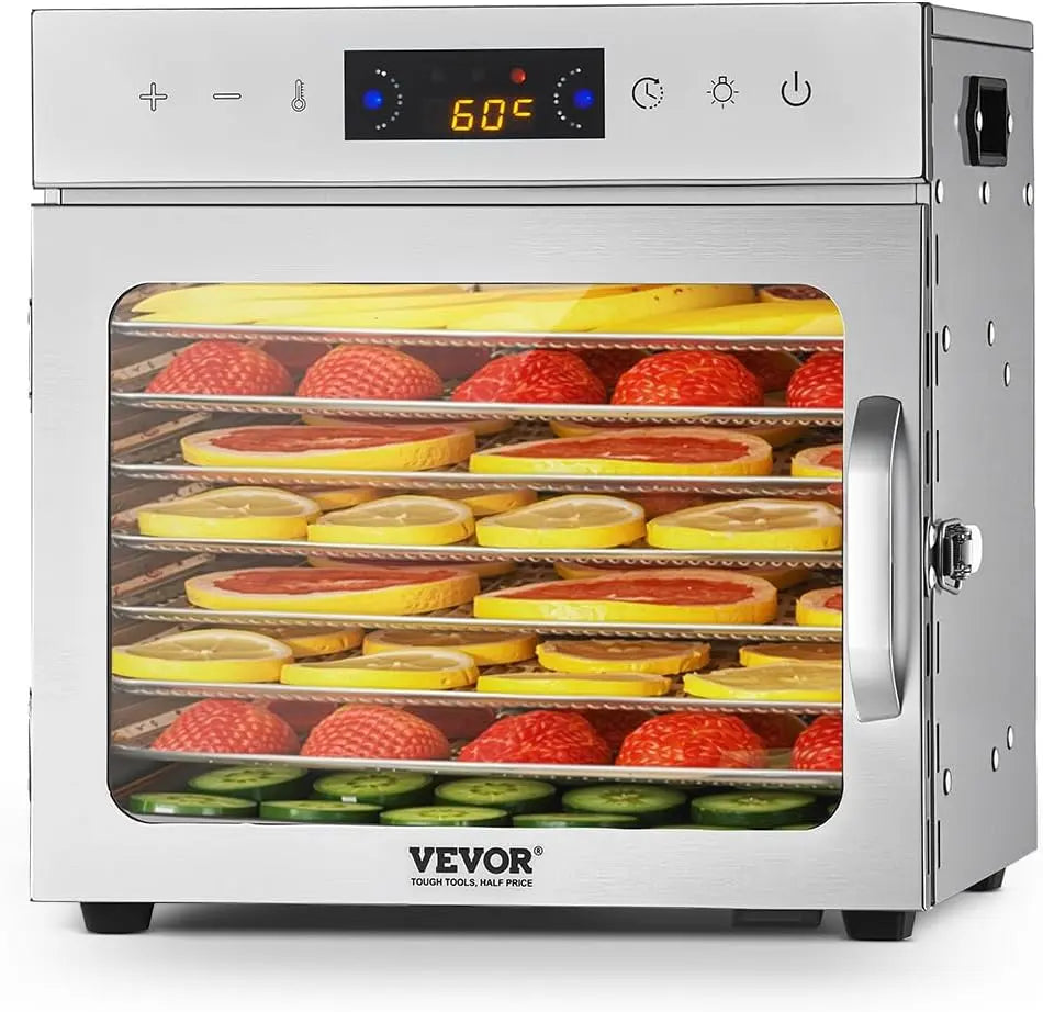 VEVOR Déshydrateur alimentaire – 400 W, argenté