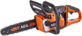 AEG Tronçonneuse PRO18V 30 cm sans balais ACS18B30-0 AVS Sans batterie – 6,0 Ah, gris/orange