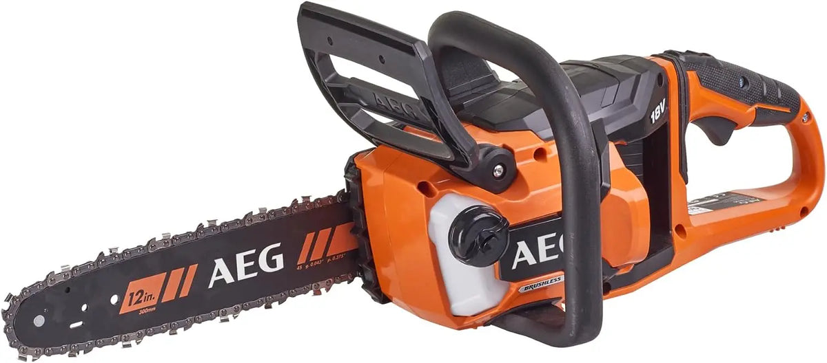 AEG Tronçonneuse PRO18V 30 cm sans balais ACS18B30-0 AVS Sans batterie – 6,0 Ah, gris/orange