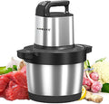 SOKANY Hachoir Électrique Mini hachoir a viande electrique Avec Bol Acier Inox – SK-7033, 1500 W, 6,5 L, argenté