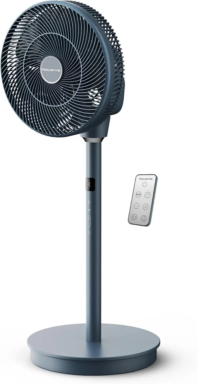 Rowenta Turbo Silence Compact 3D Multiflow ventilateur – QV5041, 30 m³/min, gris/bleu