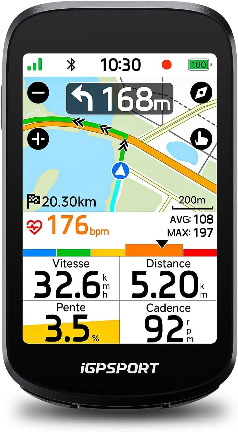 IGPSPORT BSC500 Compteur Velo sans Fil vélo – noir/gris