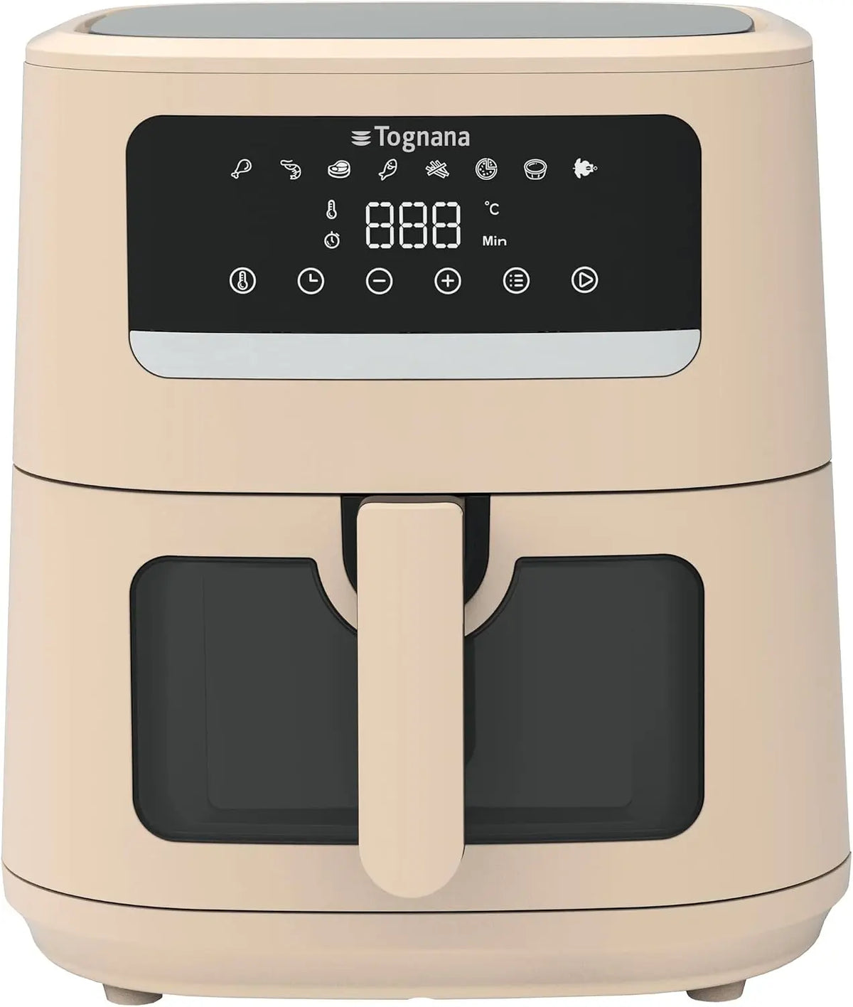 Tognana Friteuse à air 8L – 2000 W, beige/gris