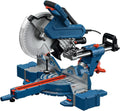 Bosch Professional Scie à onglets filaire GCM 340-305 D inclus règle de mesure – bleu/gris