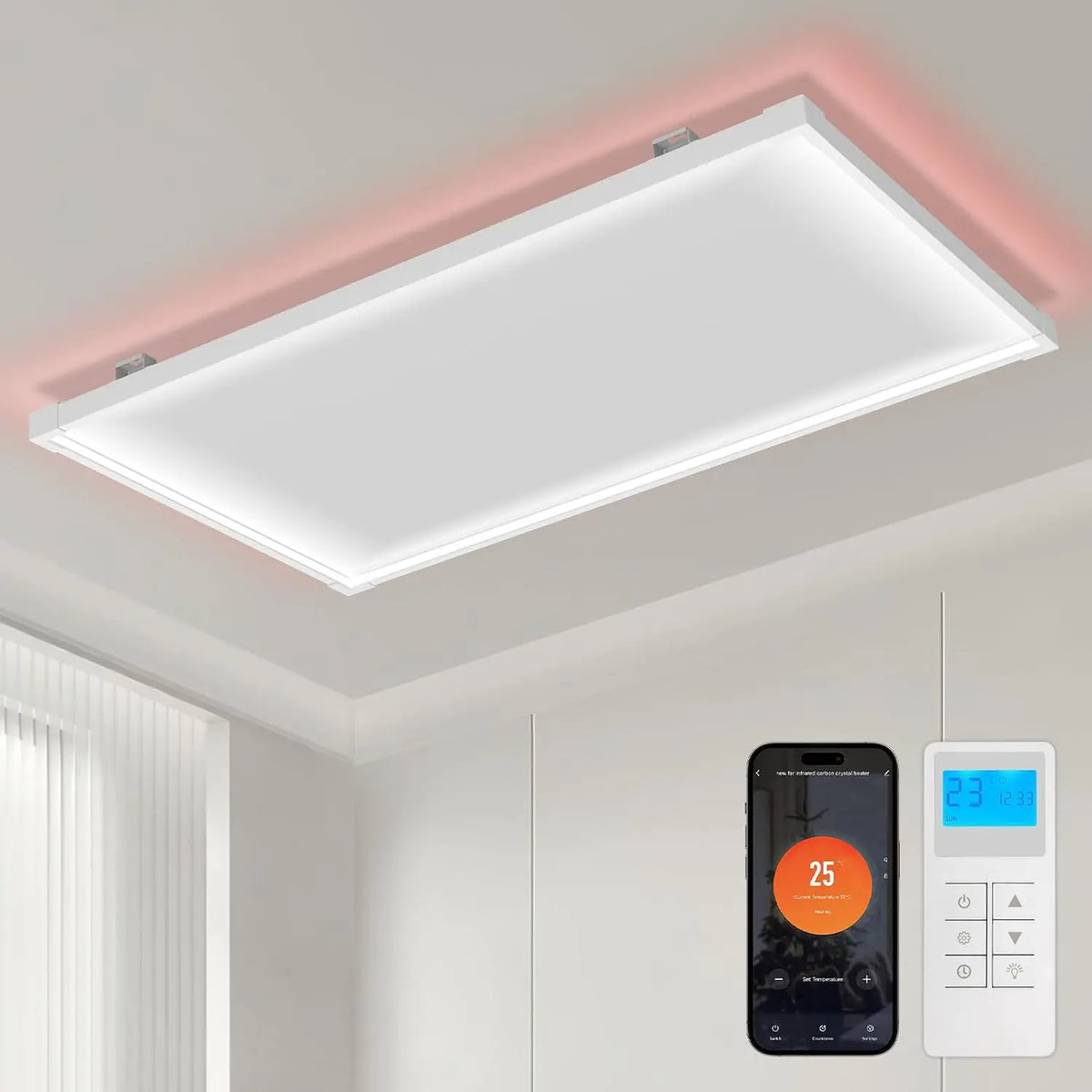 Daromigo Chauffage infrarouge – 770 W, gris