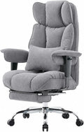 Efomao Chaise de Bureau en Tissu Grande Taille – gris