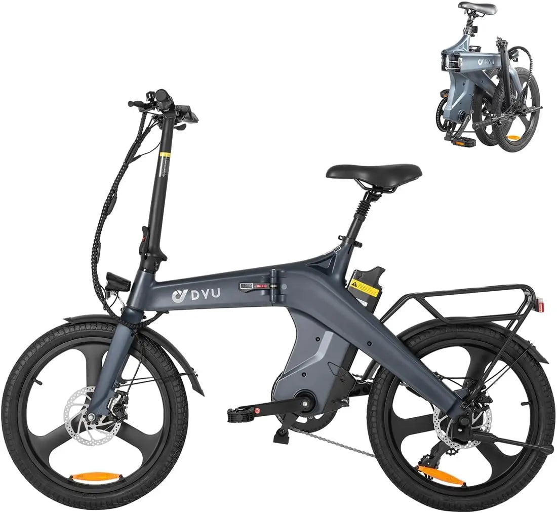 DYU Vélo Électrique – 10 Ah, gris/noir
