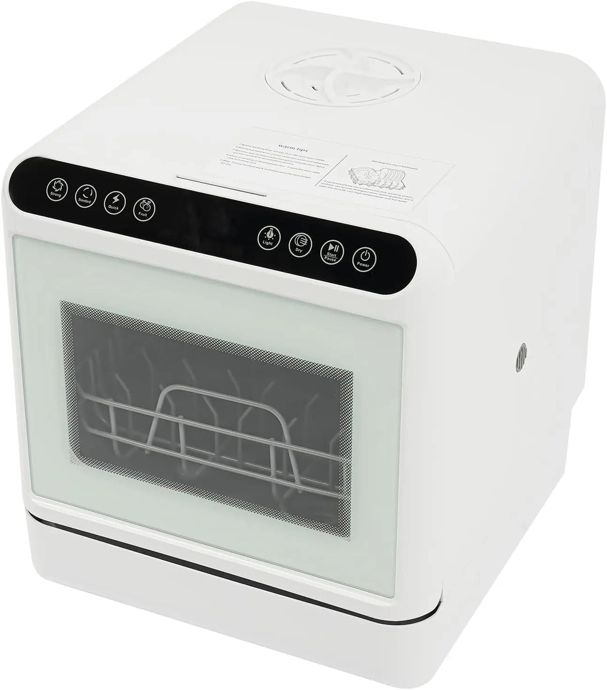 Mini lave-vaisselle 6 l 4 programmes 1100 W lave-vaisselle de table – 41 x 46 x 46 cm, 50 Hz, gris