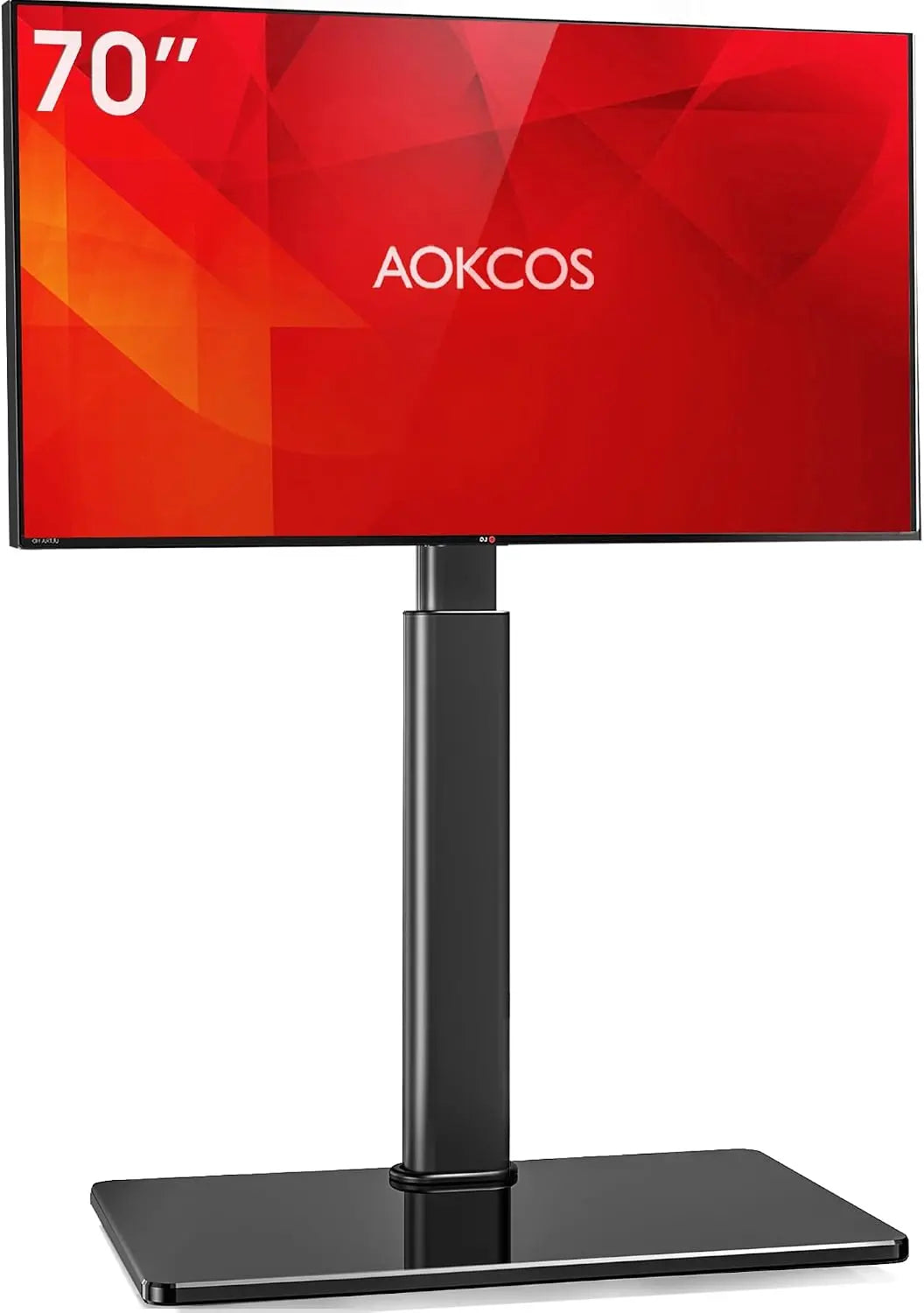 AOKCOS Support téléviseur sur Pied pour téléviseur de 32-70 Pouces - Pied téléviseur Plus Haut 1095 MM – noir