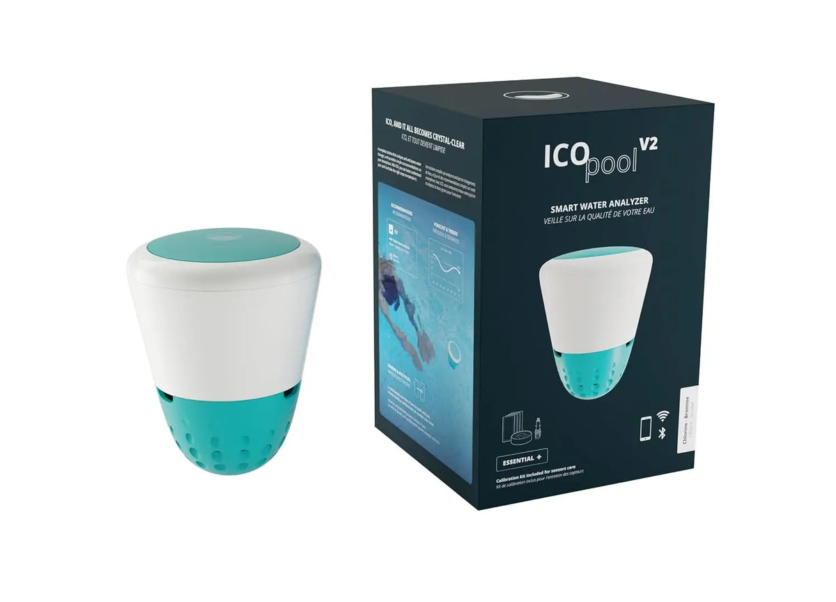 Ondilo ICO Pool V2 Essential+ Chlore Brome - Analyseur d'eau connecté – bleu/noir/gris