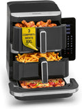 GOURMETmaxx FryUp3 Friteuse à air chaud verticale 3 compartiments – gris/noir