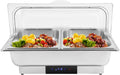 Chafing Dish Chauffe-plat électrique 9 l bain-marie ou chauffe-plats – 600 W, 56 x 36 x 35 cm, 60 Hz, argenté