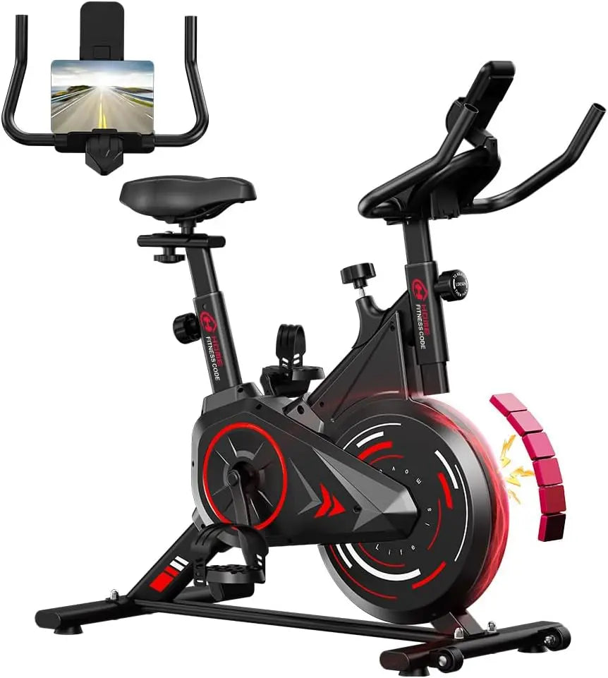 Vélo d'appartement Vélo de fitness intérieur avec volant d'inertie 8 kg – gris/noir