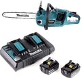 Tronçonneuse 36V LXT 2x3.0 Ah et chargeur double - MAKITA DUC353PF2 – gris/bleu/noir