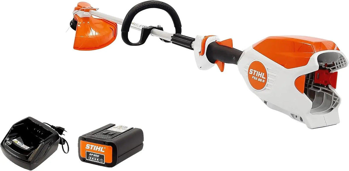 Stihl Taille-haie sans fil FSA 86 R avec 1 batterie AP200 et 1 chargeur AL101 – gris/orange