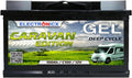 Electronicx Batterie GEL 100Ah 12V pour caravane – 278×175×190 mm, noir/gris