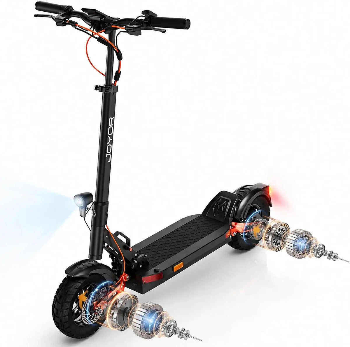 JOYOR Trotinette Electrique Adulte S/T/Y Serie Autonomie 50-90KM Moteur 2000W Trottinette électrique – 18 Ah, gris/noir