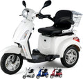 VELECO ZT15 - Scooter de mobilité 3 Roues - Entièrement assemblé et prêt à l'emploi - Frein